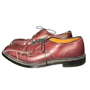 Allen Edmonds Hillcrest Oxfords Men's Sz 10 C Burgundy Leather Bicycle Toe Shoes
